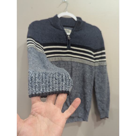 Men's blue 2 tone 1/4 zip knit sweater by Urban Pipeline size Large - Picture 2 of 9